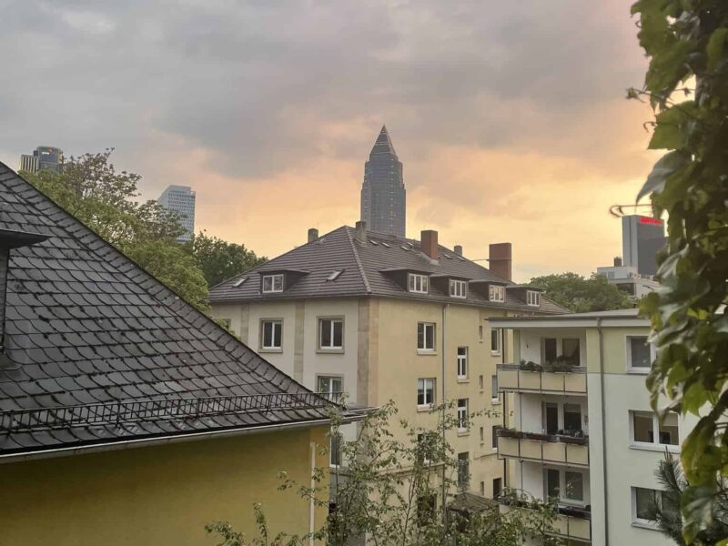 The view from my first share house in Frankfurt