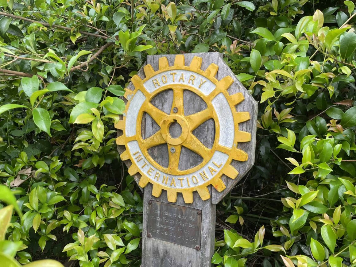 Rotary International sign — the organisation behind the Rotary Youth Exchange Program for Australian students