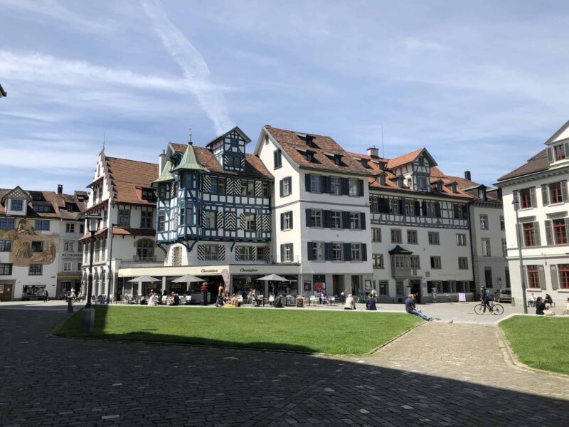 Old half-timbered houses in the St. Gallen old town