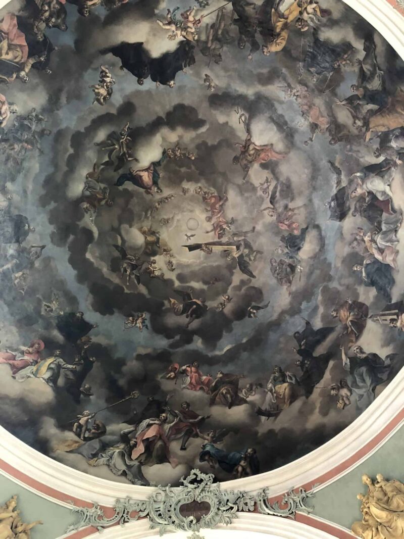 Josef Wannenmacher's paintings on the ceiling of the St. Gallen Abbey Cathedral