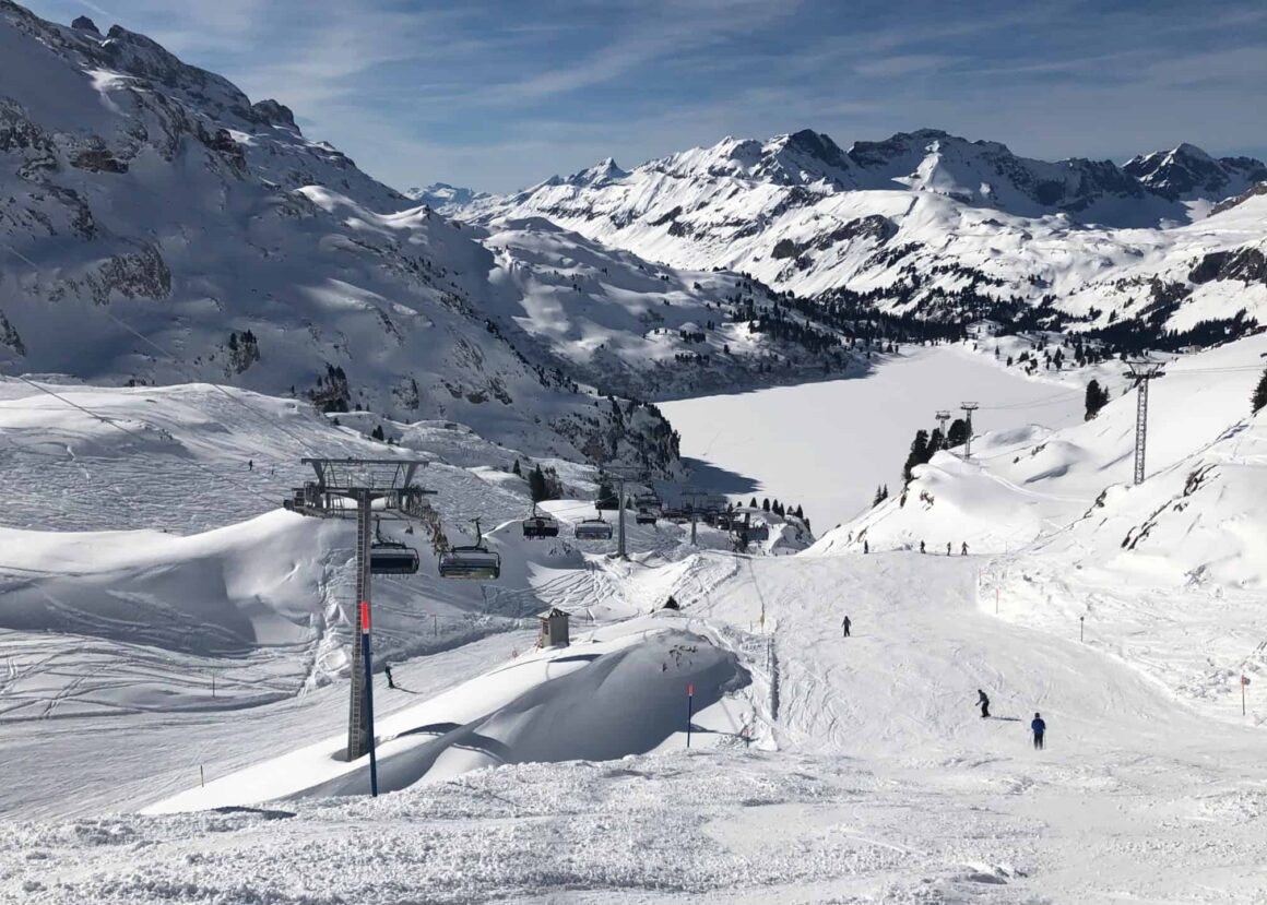 Skiing in Engelberg near Titlis, Switzerland — January and February offer the best conditions in the Alps