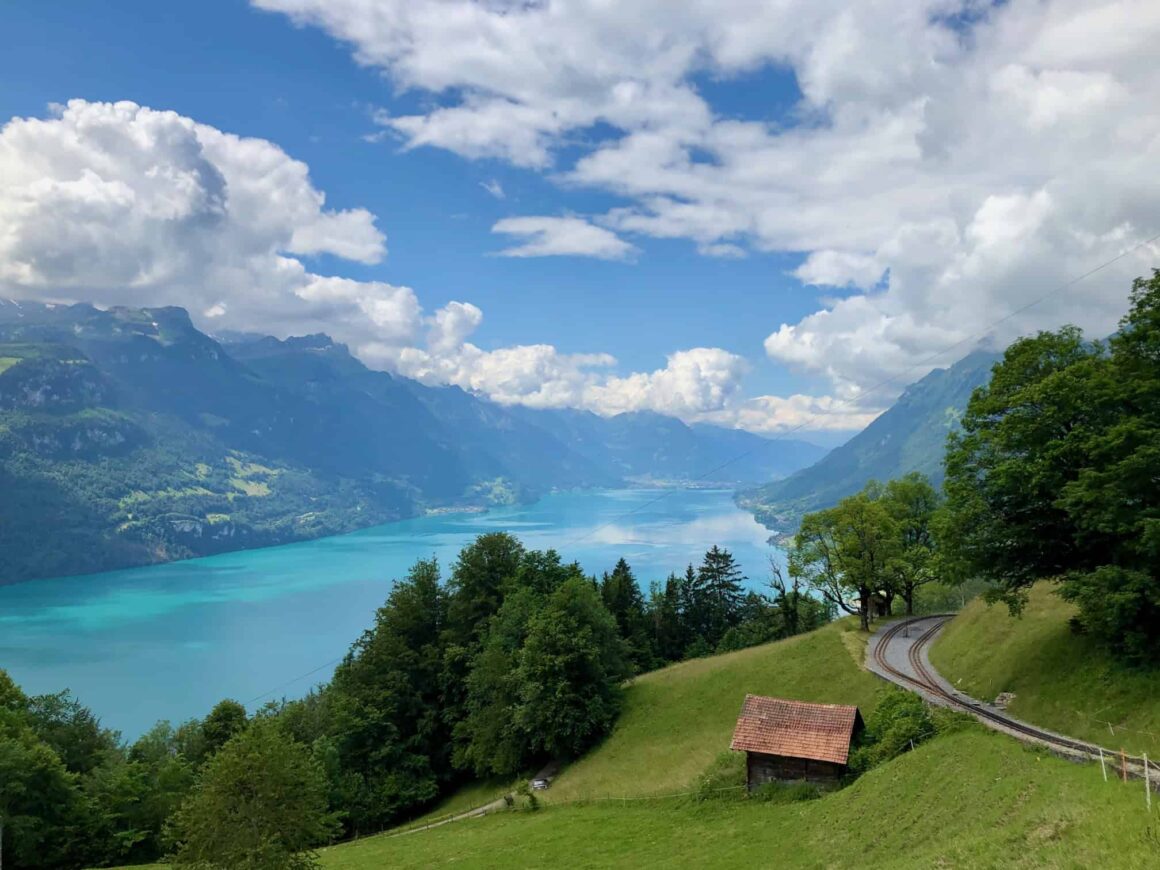 Overlooking Brienzersee during a hike up the Rothorn