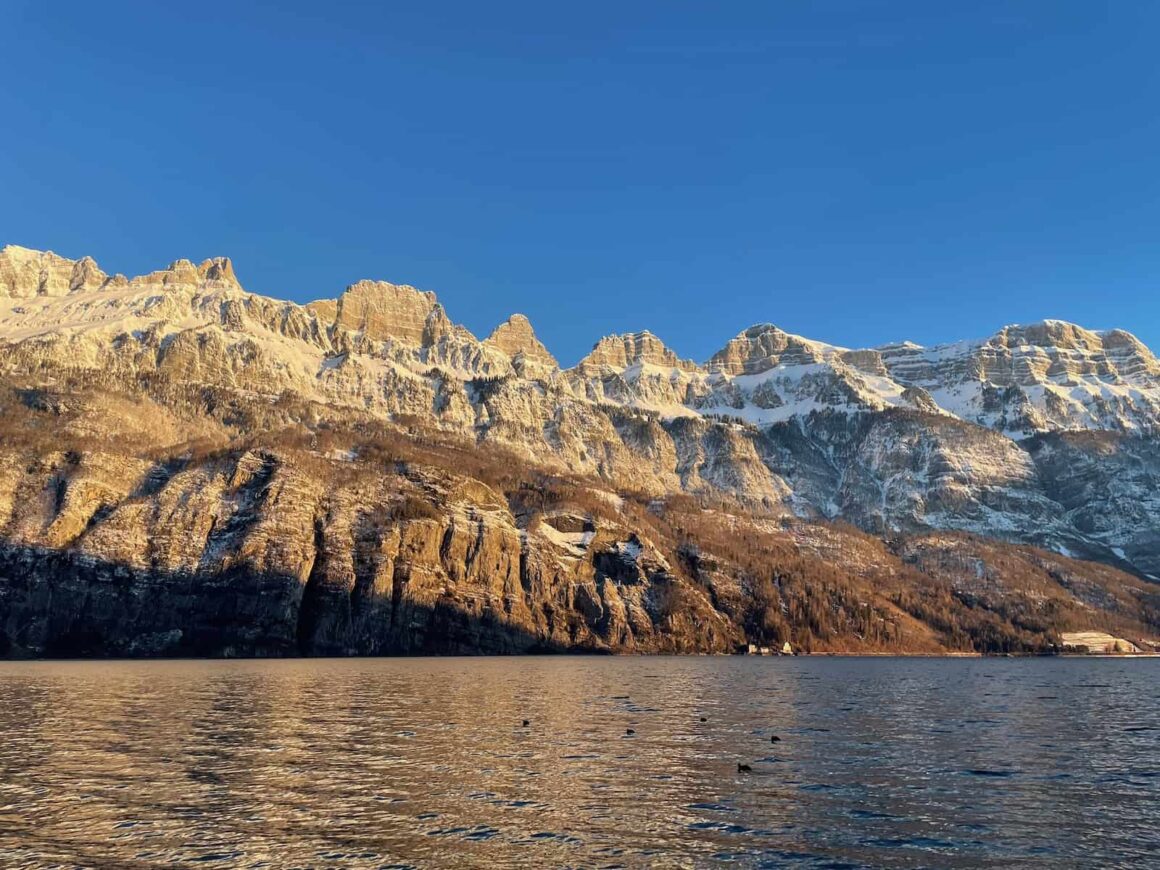 Sunrise over Walensee lake from Unterterzen, Switzerland — a hidden gem reachable by Eurail pass