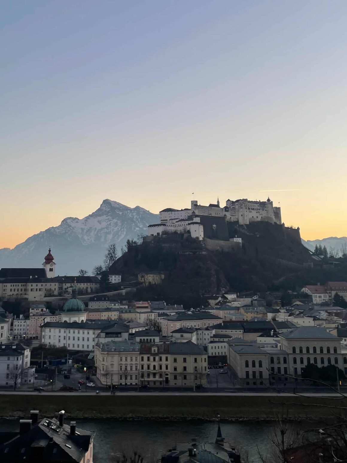 Hohensalzburg Fortress from the Kapuzinerberg in Salzburg