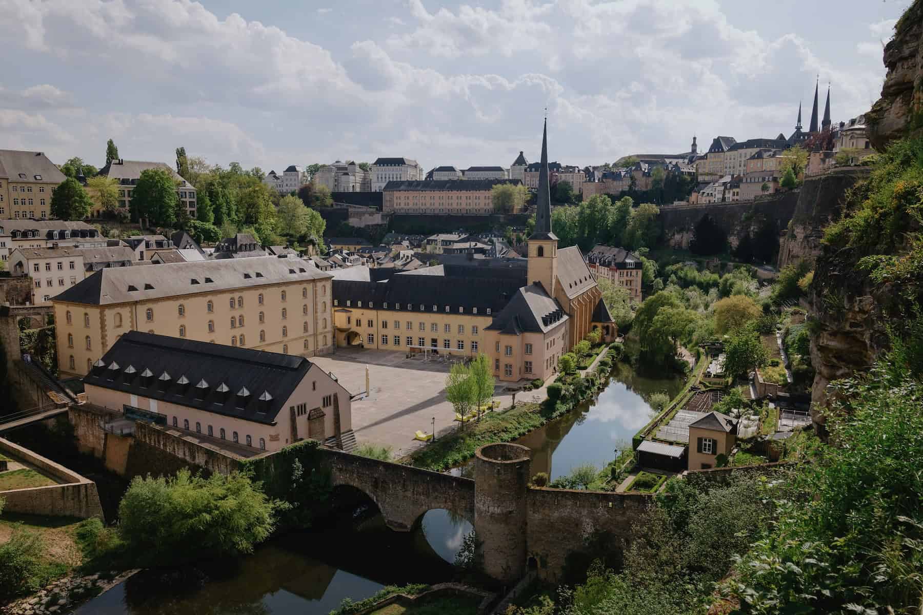 The Grund district and Alzette valley in Luxembourg City