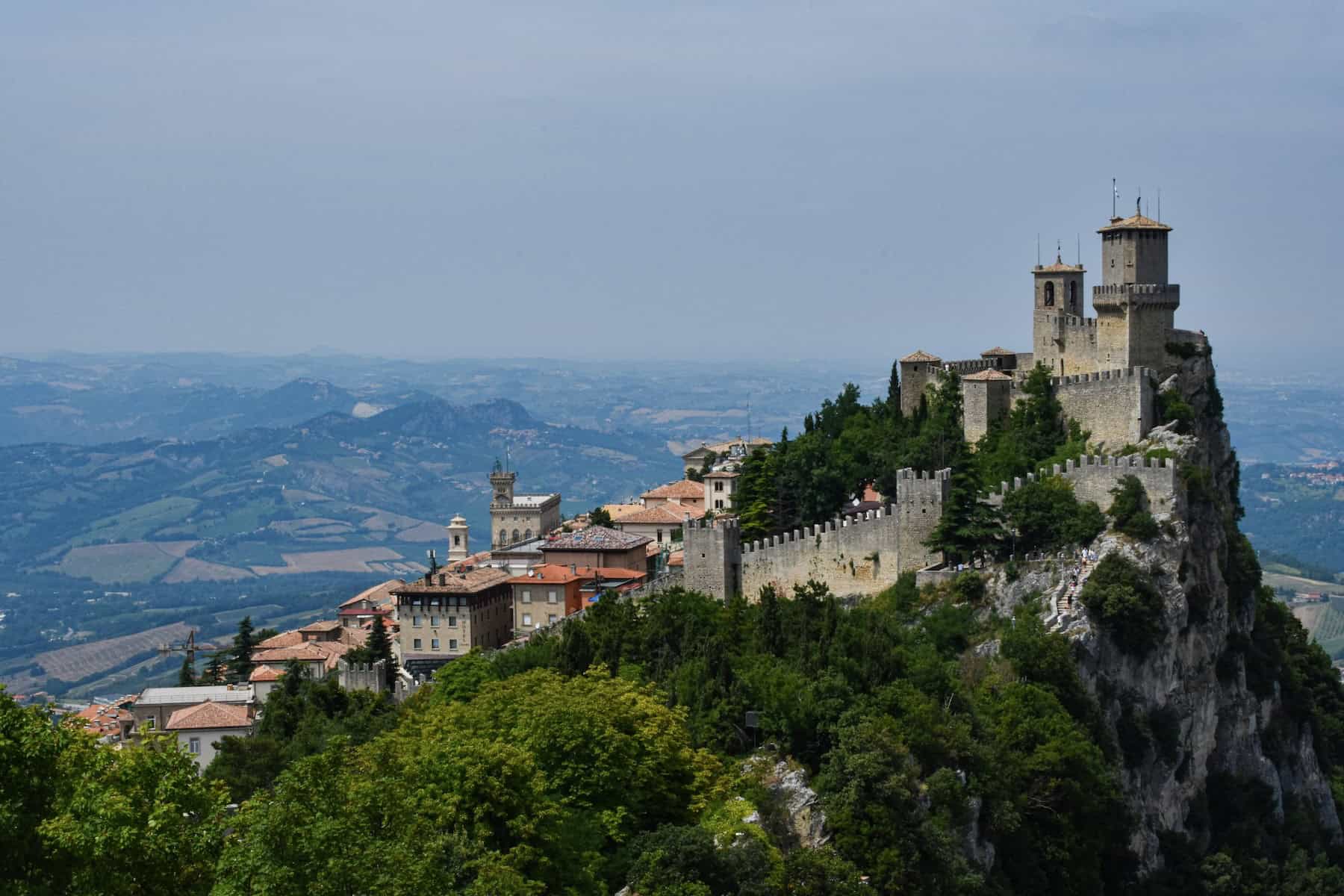 The Guaita Tower fortress on Monte Titano, San Marino